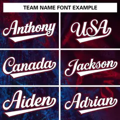 Red White-Navy Tie Dye Graffiti Varsity Letterman Jacket 5