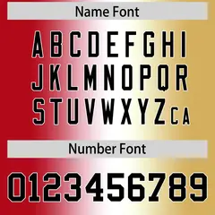 Red White-Old Gold Gradient Football Jersey 4