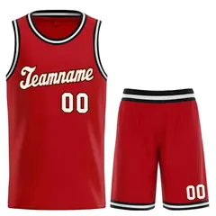 Red White-Orange Classic Basketball Uniform Jersey 1
