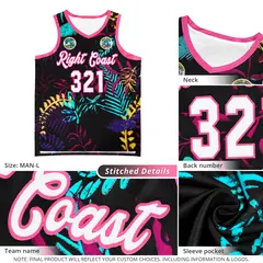 Red White-Orange Graffiti Pattern Mesh Basketball Jersey Tops 3