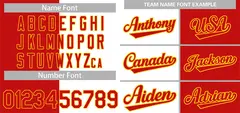 Red White-Orange Split Fashion Baseball Jersey 3