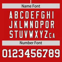 Red White Phonetic Rhythm Authentic Baseball Jersey 4