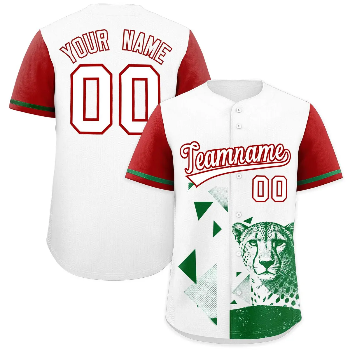 Red White Raptor Series Raglan Baseball Jersey Urban Style