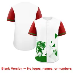 Red White Raptor Series Raglan Drapable Baseball Jersey 8