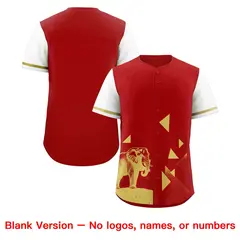 Red White Raptor Series Raglan Street Style Baseball Jersey 8