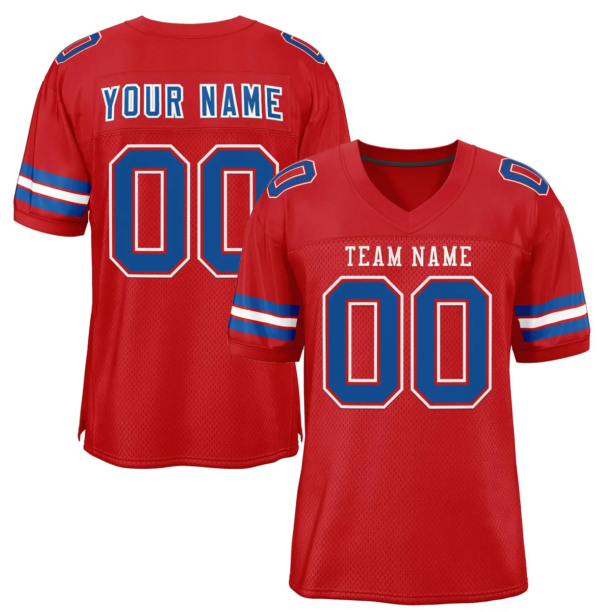 Red White-Red Classic Style Authentic Football Jersey
