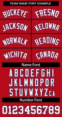 Red White-Red Classic Style Two-Button Softball Jersey 3