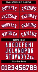 Red White-Red Classic Style Two-Button Softball Jersey 3