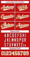 Red White Red-Gold Classic Style Hockey Jersey 3