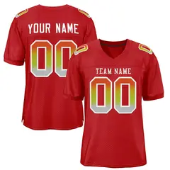 Red White-Red Gradient Outdoor Football Jersey