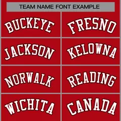 Red White-Red Raglan Varsity Full-Snap Letterman Jacket 5