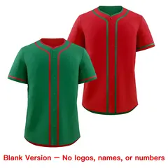 Red White Reversible Baseball Jersey Moisture-Wicking 9