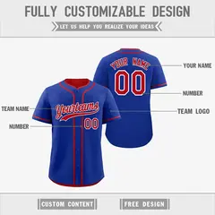 Red White Reversible Baseball Jersey Moisture-Wicking 3