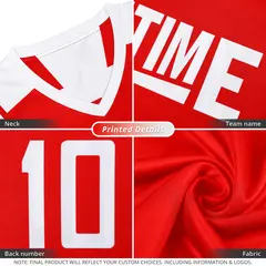 Red White Reversible Double Side Basketball Jersey 2