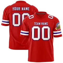Red White-Royal Classic Authentic Football Jersey
