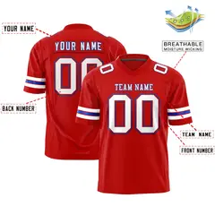 Red White-Royal Classic Authentic Football Jersey 2