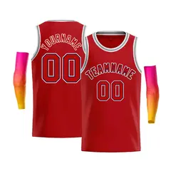 Red White-Royal Classic Bull Men Casual Basketball Jersey 1
