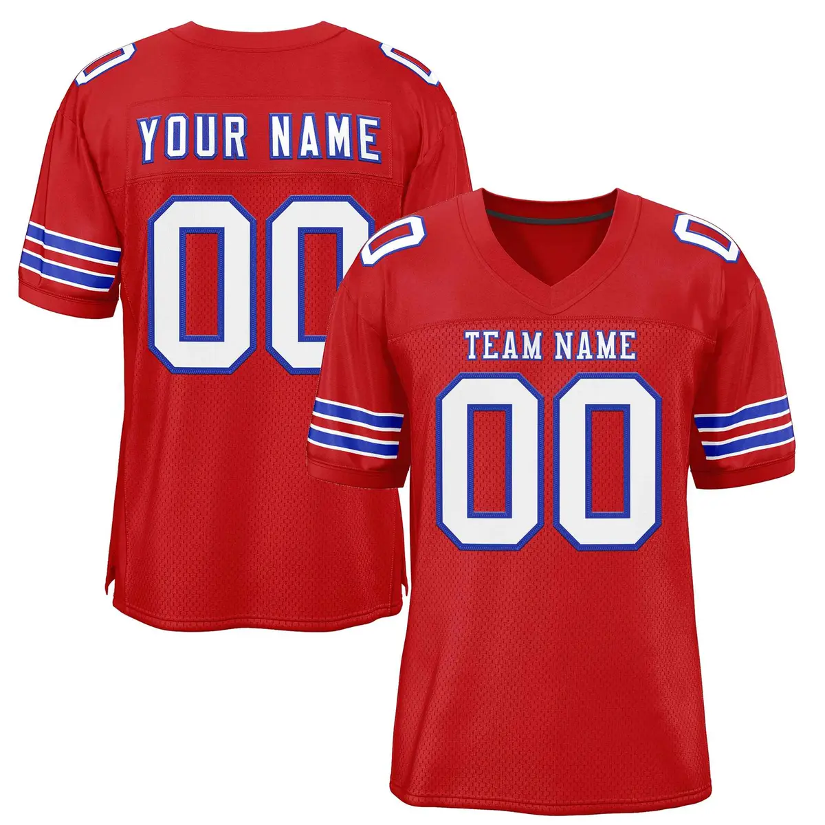 Red White-Royal Classic Style Authentic Football Jersey
