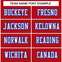 Red White-Royal Classic Style Authentic Football Jersey 3