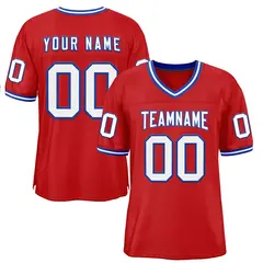 Red White-Royal Classic Style Authentic Football Jersey 1
