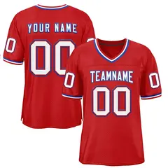 Red White-Royal Classic Style Authentic Football Jersey 1