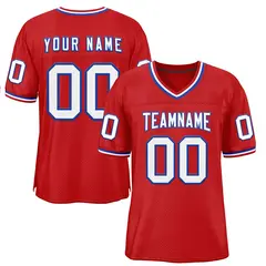 Red White-Royal Classic Style Authentic Football Jersey 1