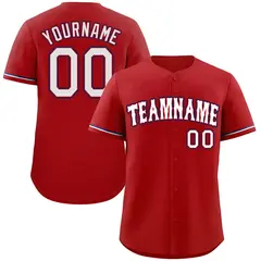Red White-Royal Classic Style Baseball Jersey 1
