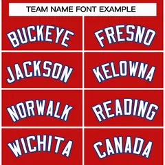 Red White-Royal Classic Style Hockey Jersey 3