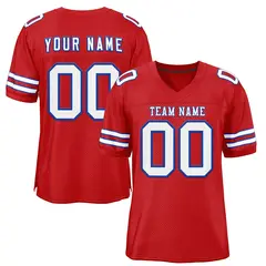 Red White-Royal Classic Style Mesh Football Jersey 1