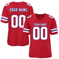 Red White-Royal Classic Style Mesh Football Jersey 1