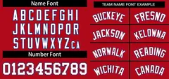 Red White-Royal Classic Two-Button Softball Jersey 3