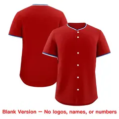 Red White Royal Baseball Jersey 7
