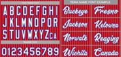 Red White-Royal Stripe Authentic Fashion Baseball Jersey 3