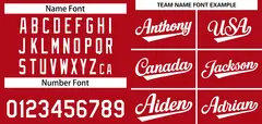 Red White Solid Authentic Classic Baseball Jersey 3