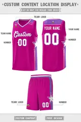 Red White Star Graffiti Basketball Jersey Sports Uniform 2