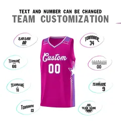 Red White Star Graffiti Basketball Jersey Sports Uniform 4