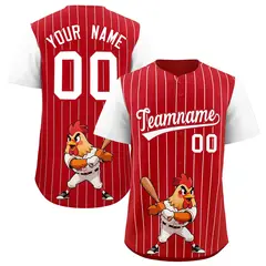 Red White Stripe Animals Graffiti Raglan Baseball Jersey