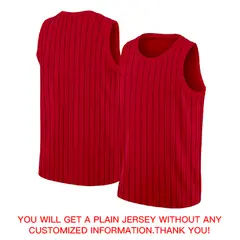 Red White Stripe Fashion Men/Boy Basketball Jersey 4