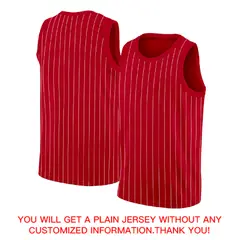 Red White Stripe Mesh Fashion Tops Basketball Jersey 4