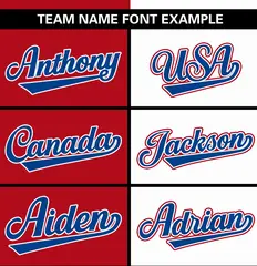 Red White Stripe-Solid Combo Authentic Baseball Jersey 3