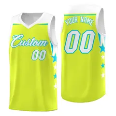Red White Two Tone Side Star Color Block Basketball Jersey 1