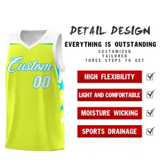 Red White Two Tone Side Star Color Block Basketball Jersey 2