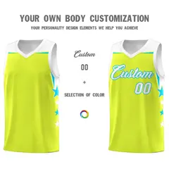 Red White Two Tone Side Star Color Block Basketball Jersey 3