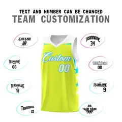 Red White Two Tone Side Star Color Block Basketball Jersey 4