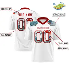 Red White Ukiyo-e Auspicious Clouds Graffiti Football Jersey 2