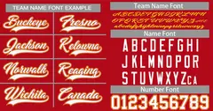 Red White Yellow Classic Authentic Baseball Jersey 3
