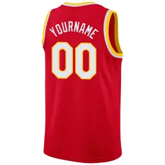 Red White-Yellow Classic Men/Boy Athletic Basketball Jersey 6