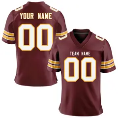 Red White-Yellow Classic Mesh Authentic Football Jersey 1