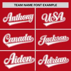 Red White Zebra Stripes Graffiti Authentic Baseball Jersey 3
