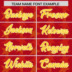 Red Yellow All Star Graffiti Pattern Football Jersey 3
